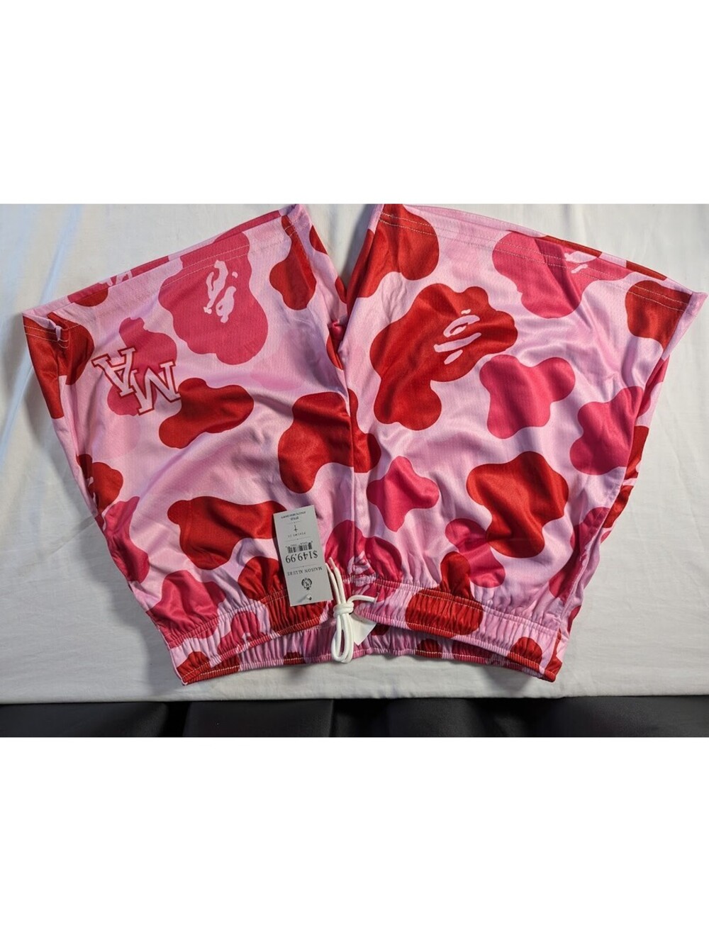 Maison Allure Camo Mesh Shorts Pink Red All Over Print Streetwear Men's Size XL